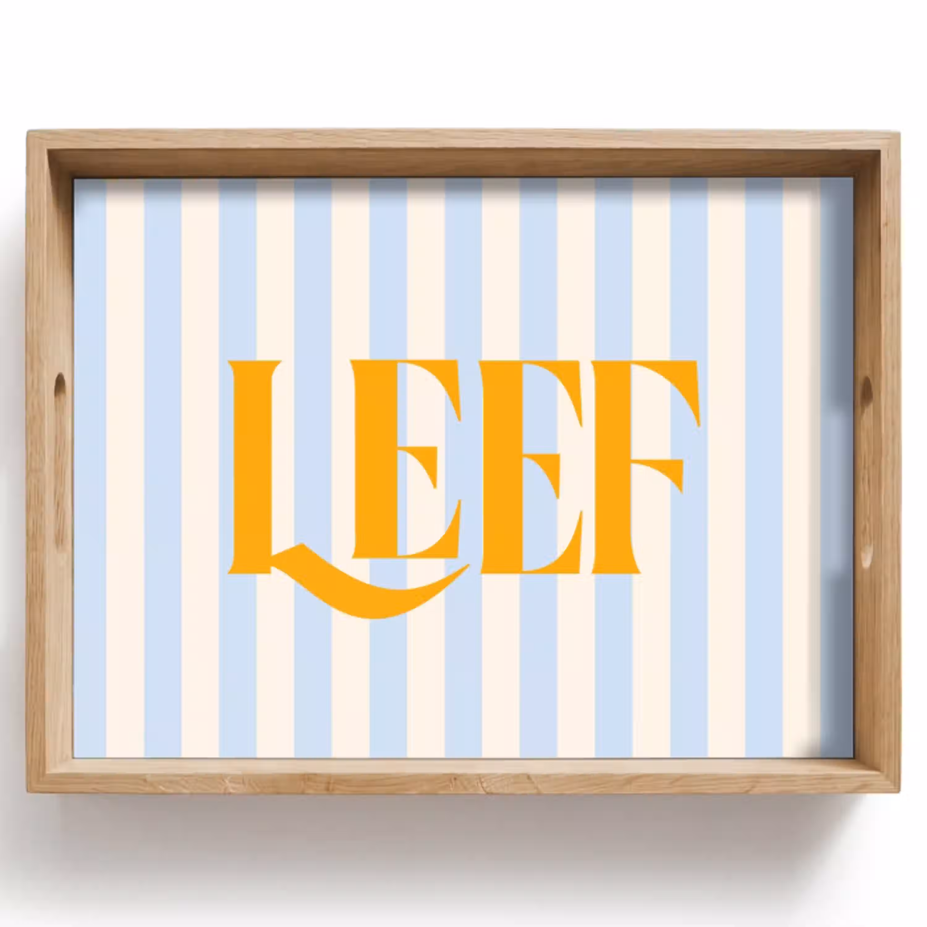 Oranje - Blauw - Strepen - Leef Dienblad Rechthoek middel -z3d_shopping