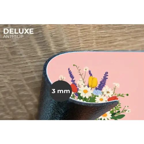 Bloemen - Lint - Kaartje Placemat vinyl groot -closeup