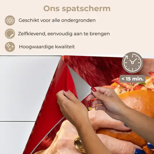 Broodje - Bontjas - Goud keuken achterwand spatscherm klein -spatscherm_NL