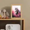 Paard - Dieren - Meisje - Roze Light Box met kabel klein -sfeer2_kind
