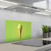 Hoorntje - Schepijs - Groen keuken achterwand spatscherm klein -3d_schuin