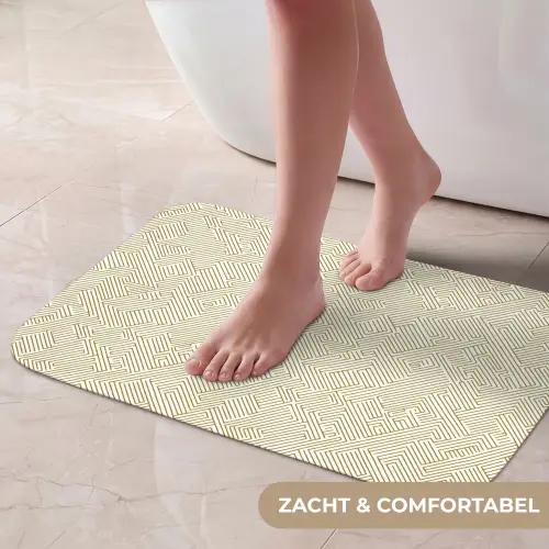 Geometrisch - Lijnen - Groen Badmat klein 997 -USP_ZachtNL