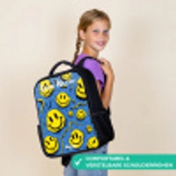 Smiley - Blauw - Geel Rugzak - Zwart middel -sfeer6_NL