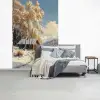 Winter - Sneeuw - Huis - Natuur fotobehang vinyl groot -slaapkamer