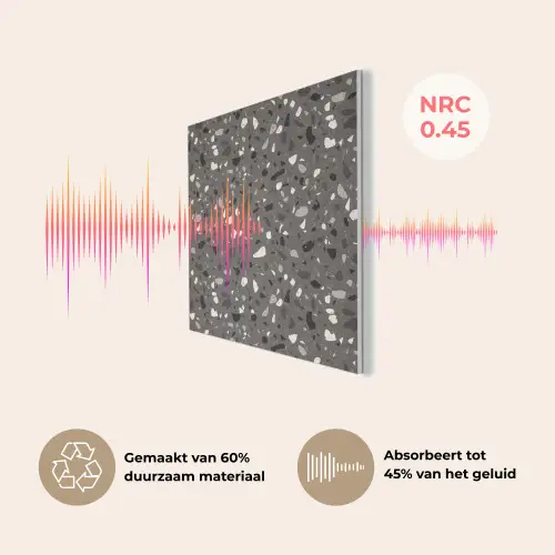 Terrazzo -  Patroon - Grijs PET vilt klein 837 -USP_NL