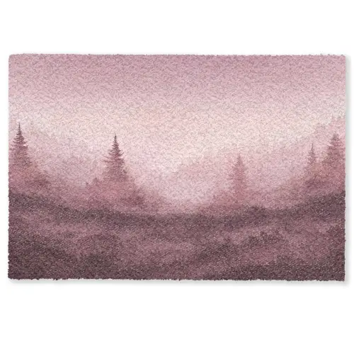 Landschap - Mistig - Roze Deurmat klein -zkaufland3d