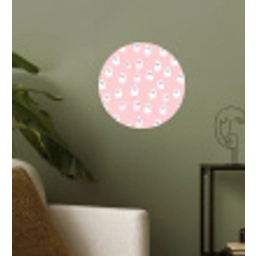 Spookjes - Patroon - Roze Wandcirkel behangsticker klein 186 -sfeer2