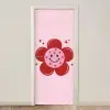 Bloem - Roze - Hartjes deurposter klein -3d_beige