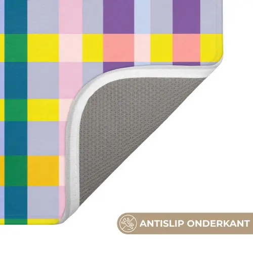 Ruit - Patroon - Kleurrijk WCmat klein 1009 -USP_AntislipNL