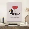 Hond - Teckel - Valentijn - Love PET vilt klein -sfeer1