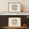 Luiaard - Dieren - Bohemian - Boho Light Box met batterij (Wandlamp kind) middel -sfeer3_kind