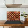 Patroon - Retro - Kleurrijk keuken achterwand spatscherm klein 900 -sfeer2