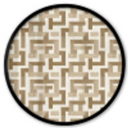 Geometrisch - Retro - Bruin Fotolijst rond zonder passe partout klein 856 -3d