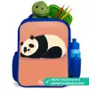 Panda - Slapen - Oranje Kinderrugzak - Blauw middel -inhoud_NL