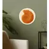 Schelp - Oranje - Ribbels Wandcirkel kunststof plaat 5mm dik klein -sfeer3