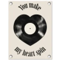 Love - Muziek - Quote tuinposter los doek klein -3d