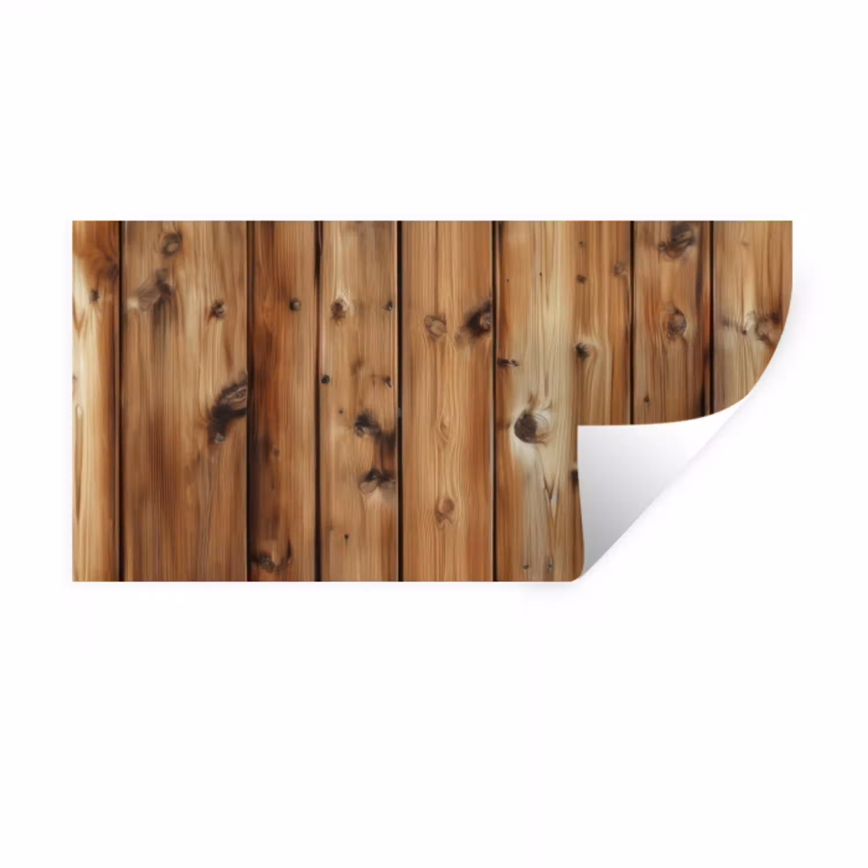 Hout - Planken - Bruin Muursticker klein -3d