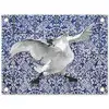 Zwaan - Kunst - Delfts blauw - Schilderij - Oude meesters tuinposter los doek klein -3d