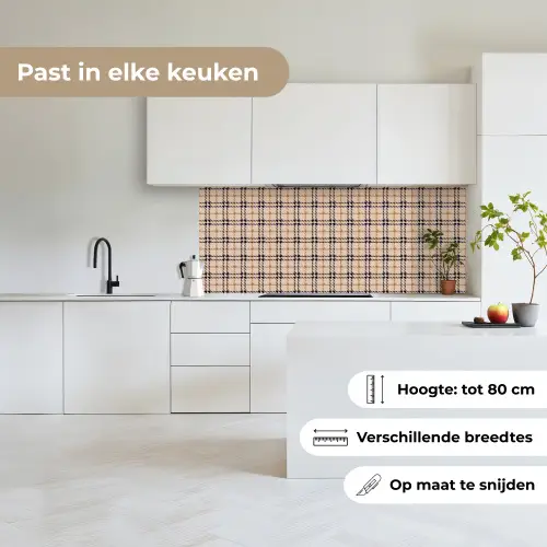 Plaid - Patroon - Beige - Zwart keuken achterwand 2 middel 871 -sfeer4_NL
