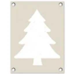 Japandi - Kerstboom - Beige - Kerstversiering tuinposter los doek klein -3d