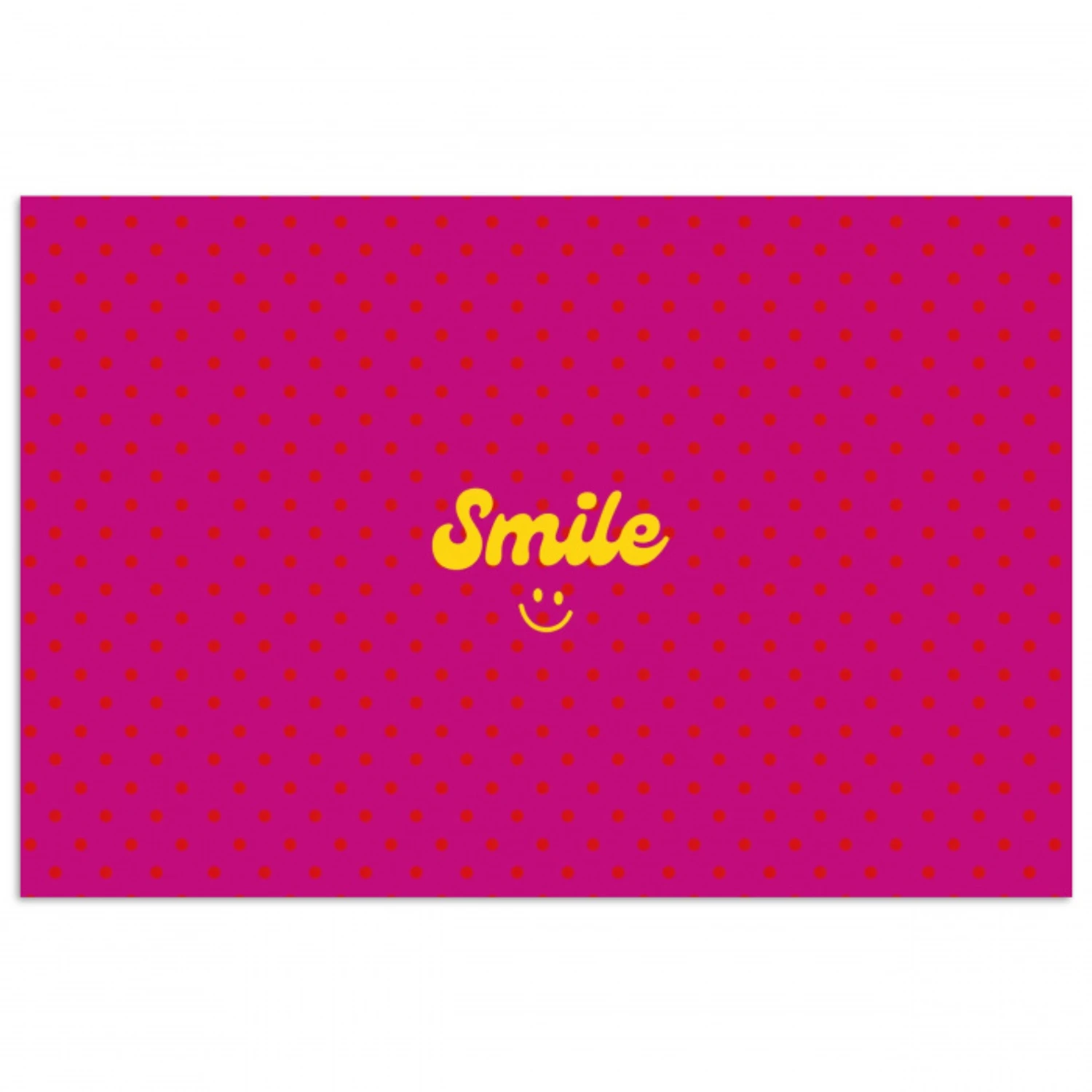 Smile - Stippen - Roze poster papier klein -3d