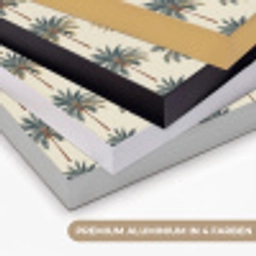 Palmbomen - Tropisch - Groen Textielframe zwart klein 947 -USP_kleurenDE