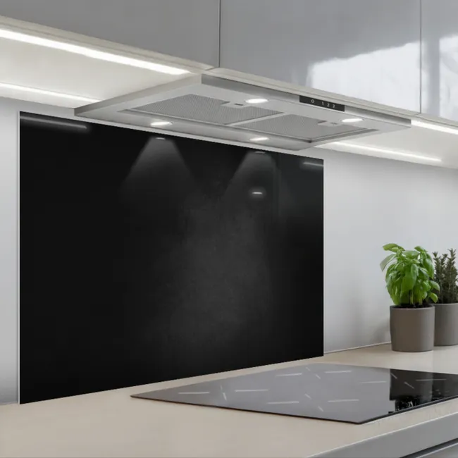 Fond de hotte - Béton - Noir - Gris - Texturé - Industriel