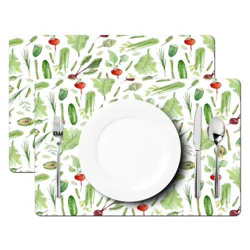 Groente - Patroon - Groen - Rood Placemat vinyl groot 368 -zzsfeer2_Kitchenyeah-website