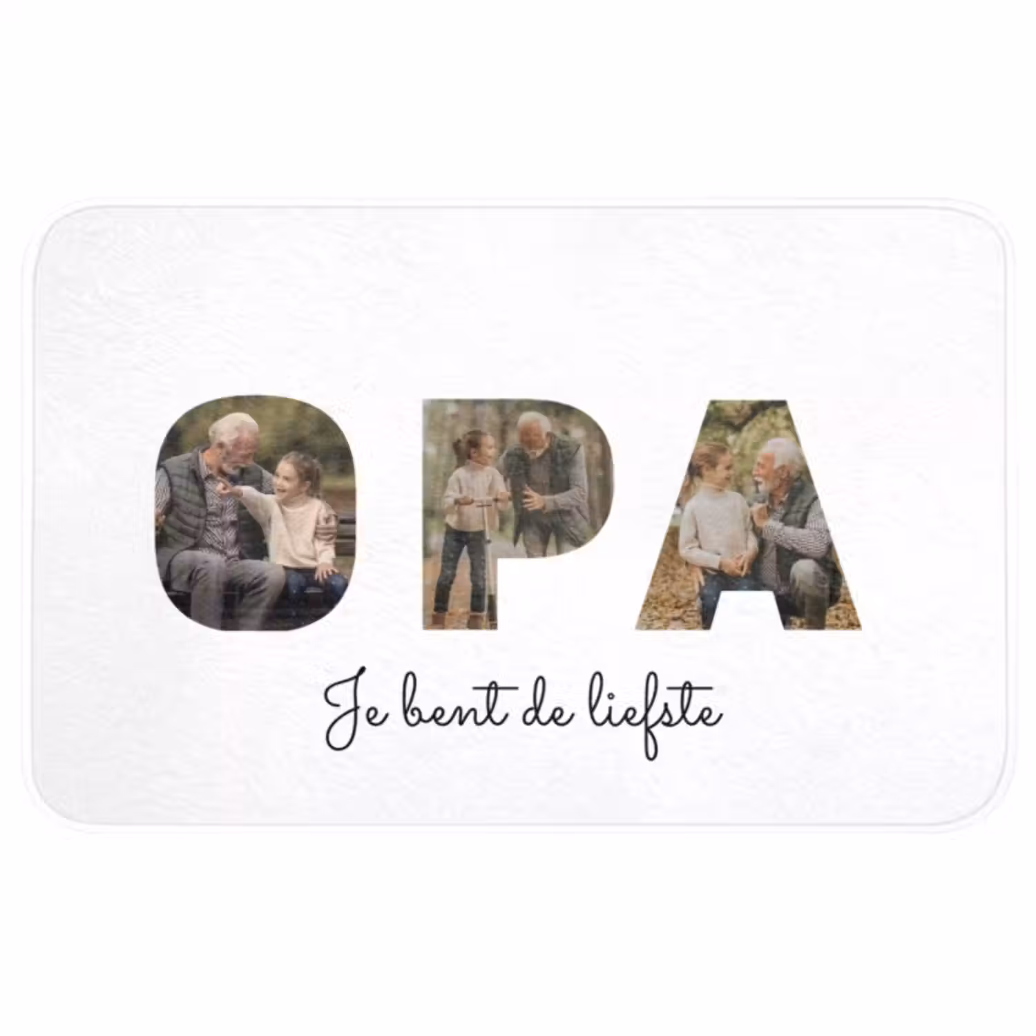 Gepersonaliseerde Wc Mat - Opa - Lettercollage