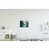 Bos - Water - Eenden - Mistig textielposter latten blank klein -kinderkamer