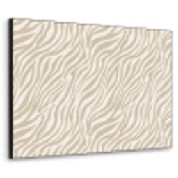 Zebra - Patroon - Beige Textielframe zwart klein 947 -3d