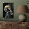 Meisje met de parel - Johannes Vermeer - Goud plexiglas 5mm klein -sfeer3
