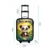 Panda - Bamboebos - Groen Kinderkoffer - Zwart klein -productfoto_formaten