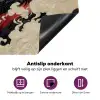 Zwarte draak - Rookwolken - Rood Inductie beschermer vinyl 3mm klein -zzzzzzz-cc-onderkant