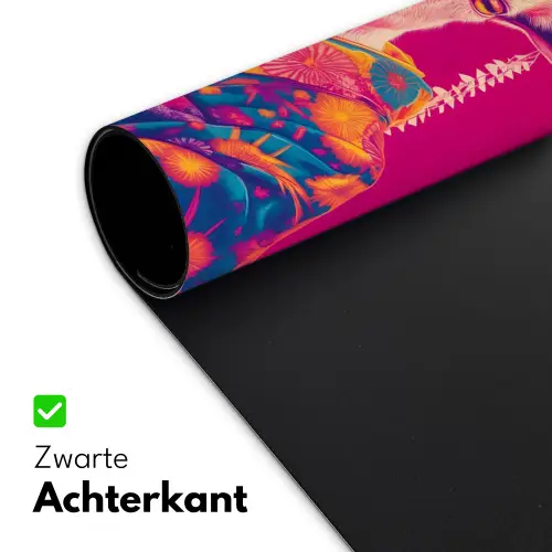 Geit - Hoorns - Kimono - Kleurrijk Muismat XXL klein -sfeer2