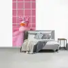 Badeend -Strik - Roze fotobehang vinyl groot -slaapkamer