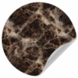 Bruin - Goud - Marmer Wandcirkel behangsticker klein 186 -3d