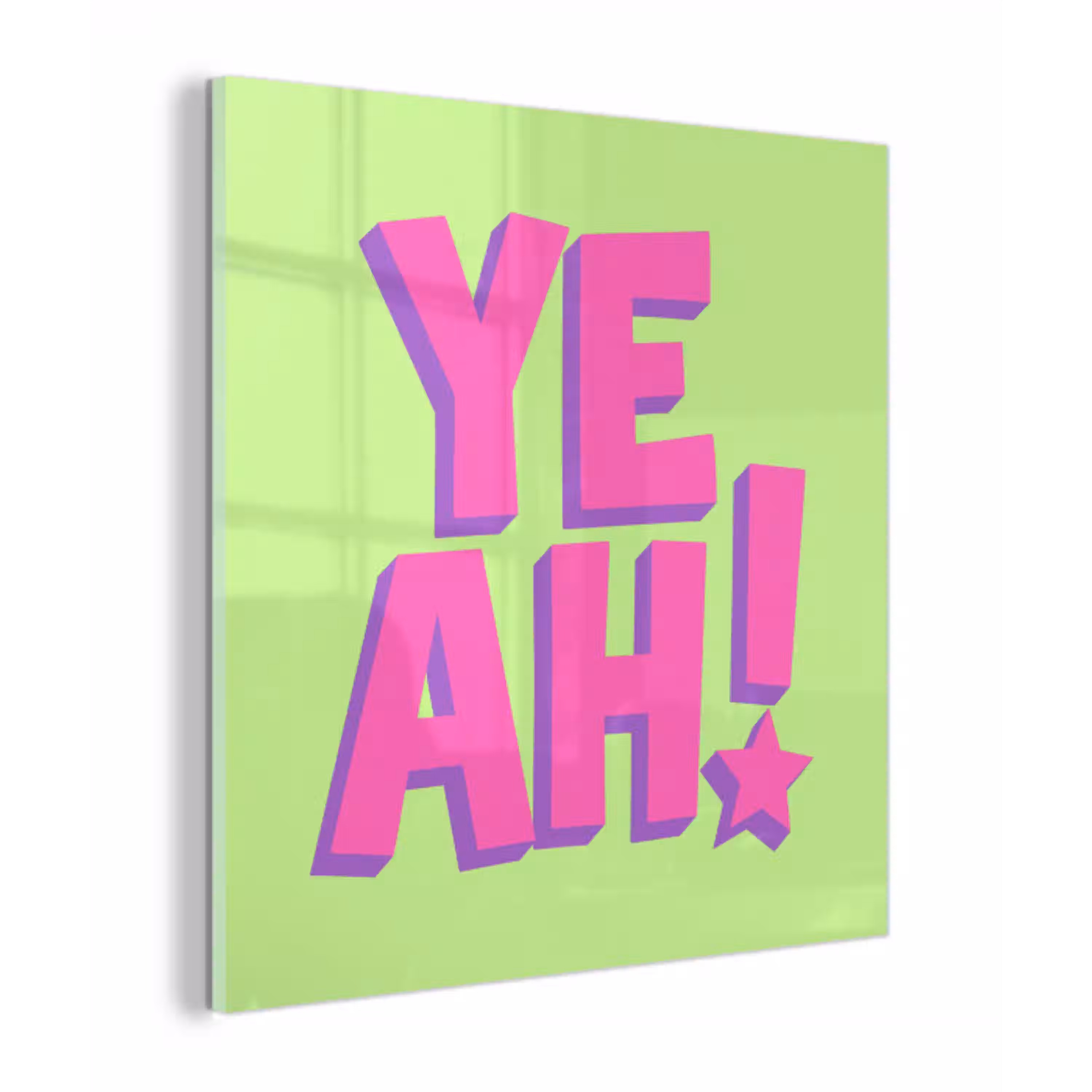 Groen - Neon - Quote plexiglas 5mm klein -z3d