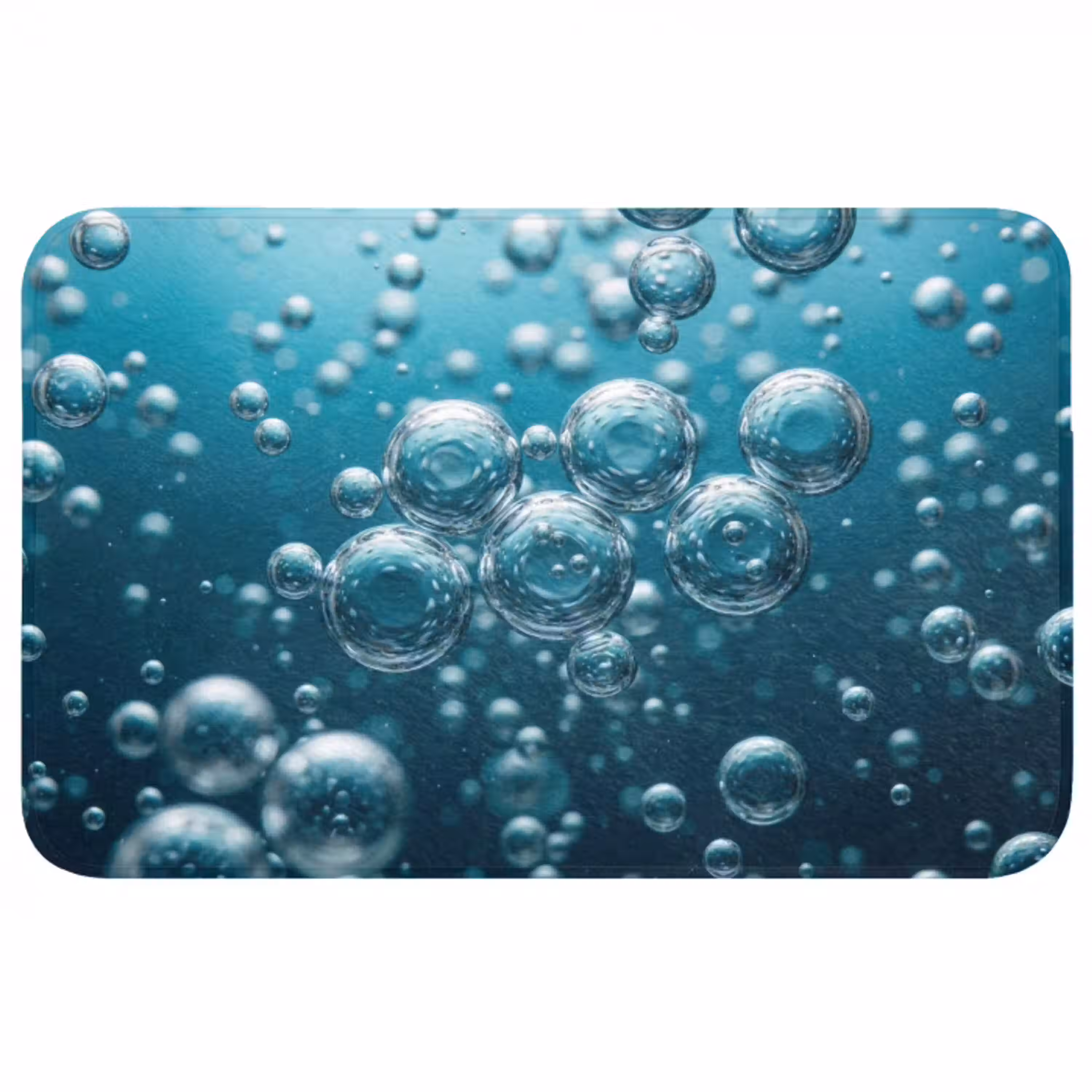Luchtbellen - Dynamisch - Blauw WCmat middel -3d