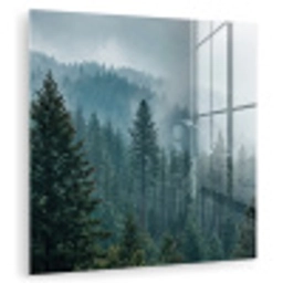 Naaldwoud - Bergen - Mist plexiglas 5mm klein -zzzproduct_nieuw