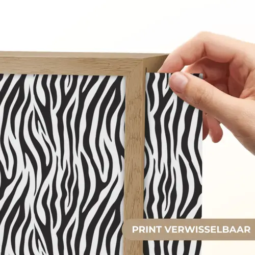 Zwart - Wit - Zebra - Patroon Light Box met batterij (Wandlamp) middel 907 -USP_websiteprintNL