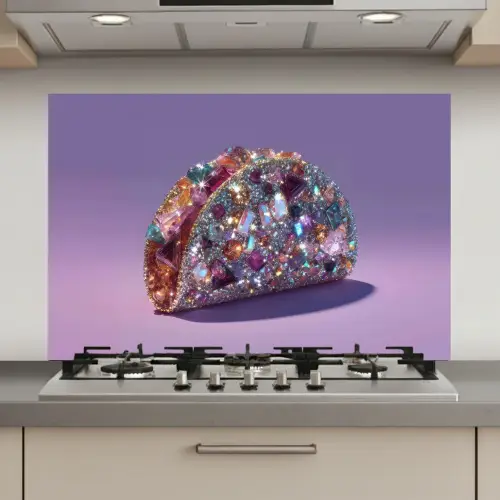 Edelstenen - Glitters - Paars - Kleurrijk keuken achterwand spatscherm klein -3d_website