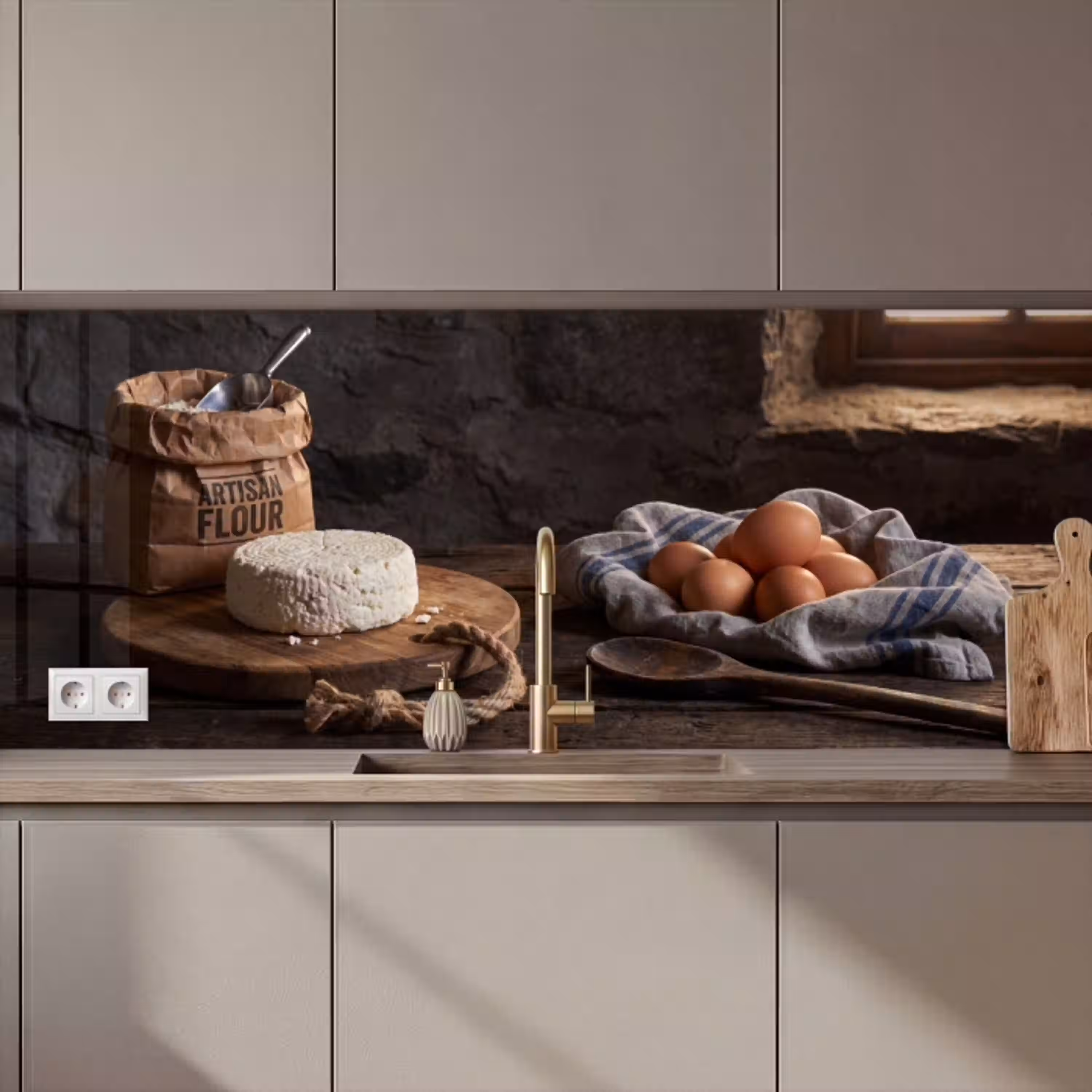 Meel - Eieren - Eten keuken achterwand 2 middel zz_3dshopping