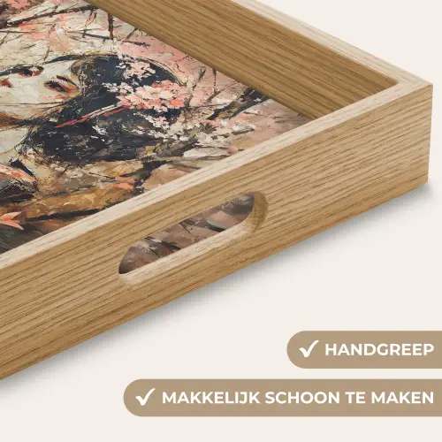 Kimono - Vrouw - kersenbomen Dienblad Rechthoek middel -USP_HandgreepNL