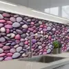 Kiezels - Paars - Roze keuken achterwand 2 middel 871 -3d_schuin