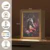 Paard - Bloemen - Paars - Oranje - Dieren Light Box met kabel klein -USP_NL