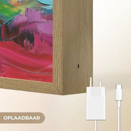 Abstract - Verflook - Modern - Kleurrijk Light Box met batterij (Wandlamp) middel -USP_websiteoplaadbaarNL