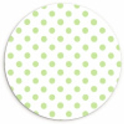 Dots - Klassiek - Groen Wandcirkel kunststof plaat 5mm dik klein 188 -3d