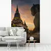 Tempel - Zonsondergang - Boeddha beelden - Buddha fotobehang vinyl groot -woonkamer