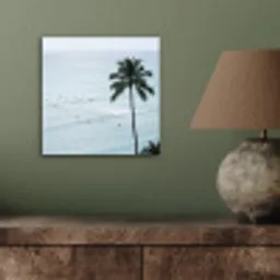 Oceaan - Palmbomen - Surfers aluminium wit klein -sfeer2